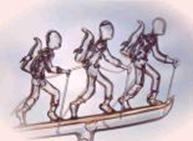 Dans une carafe, patrouille des glacier en ascension